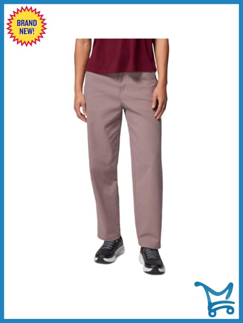 Straight Leg Hiking Pants Stretch Cotton Blend Lightweight Chino